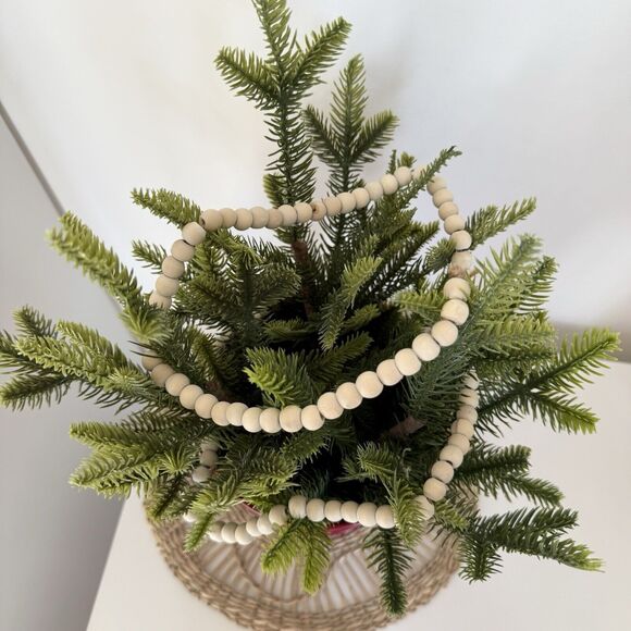 Handmade Artificial Christmas Tree Arrangement in Metal Bucket Faux Pine Tree - Picture 7 of 7